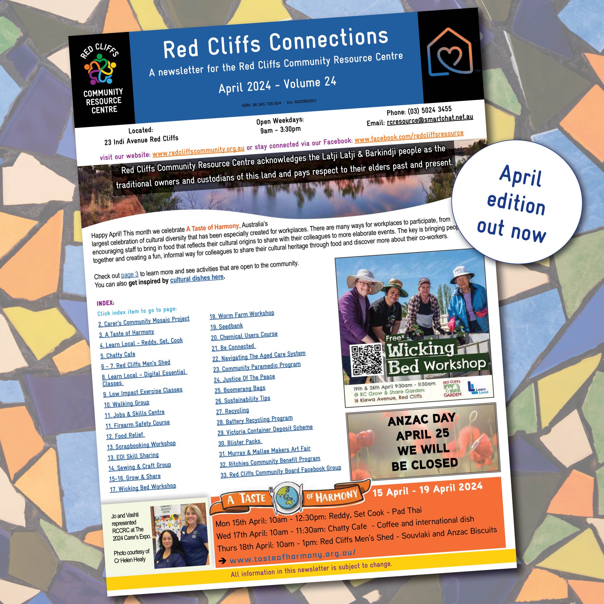 Red Cliffs Connections April 2024 Red Cliffs Community Resource